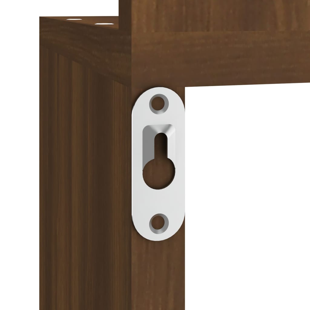 Mensola Angolare Rovere Marrone 20x20x127,5cm Truciolato 815212