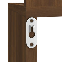 Mensola Angolare Rovere Marrone 20x20x127,5cm Truciolato 815212