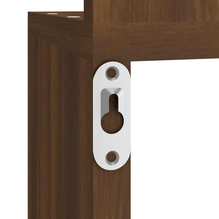 Mensola Angolare Rovere Marrone 20x20x127,5cm Truciolato 815212