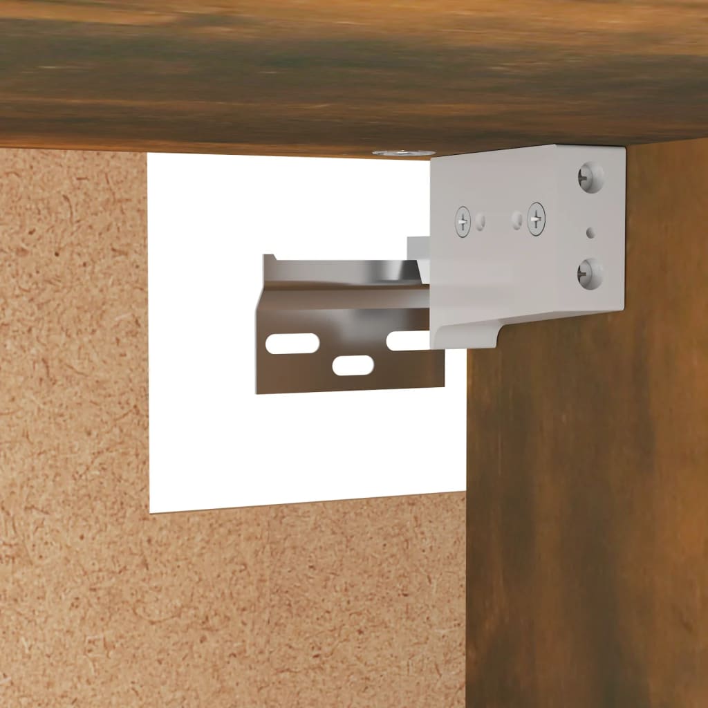 Armadio Rovere Fumo 100x32,5x35 cm in Legno Ingegnerizzato 815213