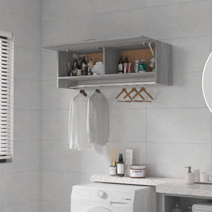 Armadio Grigio Sonoma 100x32,5x35 cm in Legno Ingegnerizzato cod mxl 75683