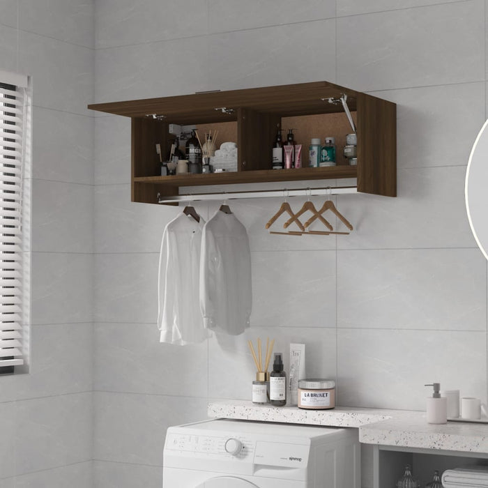 Armadio Rovere Marrone 100x32,5x35 cm in Legno Ingegnerizzato cod mxl 68928