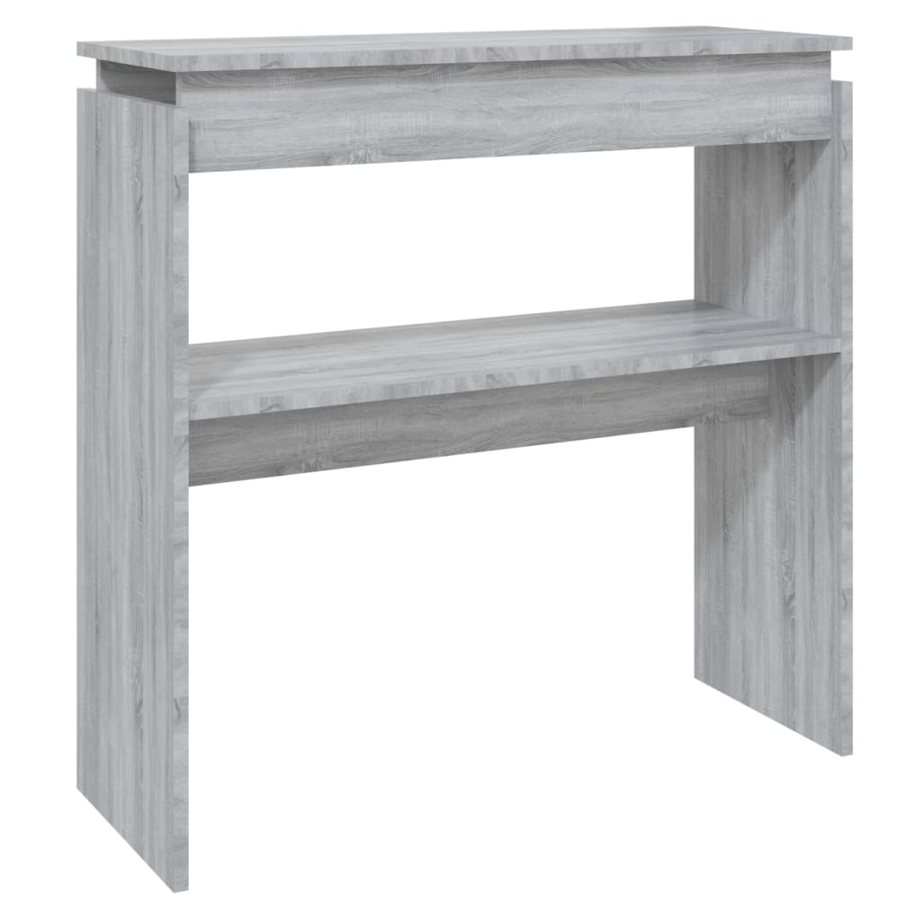 Tavolino Consolle Grigio Sonoma 80x30x80 cm Legno Multistrato 815217