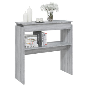 Tavolino Consolle Grigio Sonoma 80x30x80 cm Legno Multistrato 815217