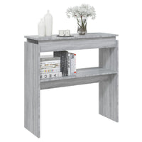 Tavolino Consolle Grigio Sonoma 80x30x80 cm Legno Multistrato 815217