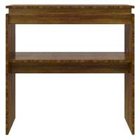 Tavolino Consolle Rovere Marrone 80x30x80 cm Legno Multistrato 815218