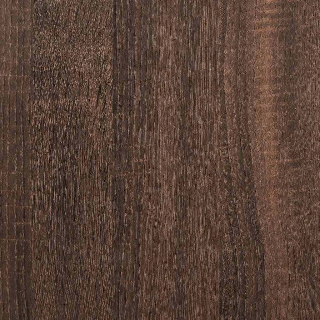 Tavolini Impilabili 3 pz Rovere Marrone in Legno Multistrato 815227