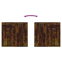 Credenza-Buffet-Armadio da cucina Rovere Fumo 80x36x75 cm in Legno Multistrato