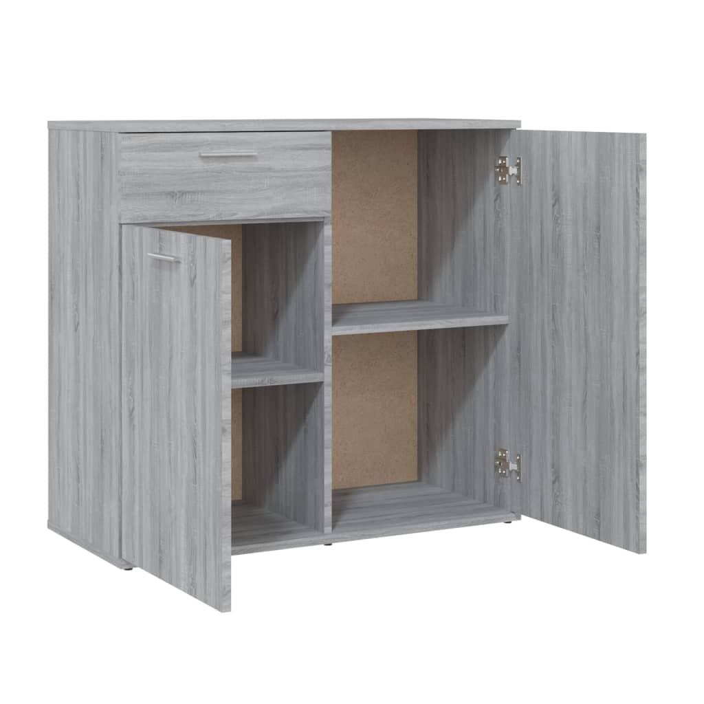 Credenza Grigio Sonoma 80x36x75 cm in Legno Multistrato cod mxl 23855