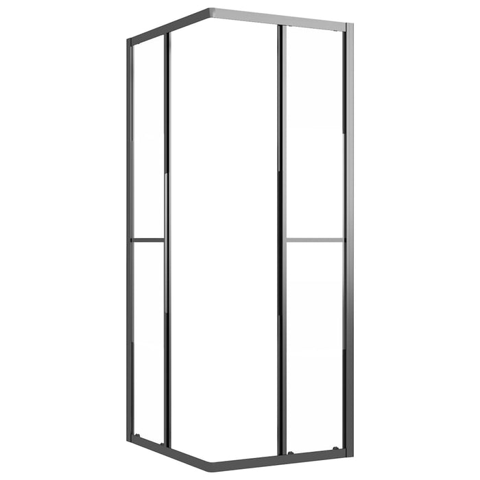 Cabina Doccia ESG Semi Smerigliato 90x70x180 cm Nera 151854