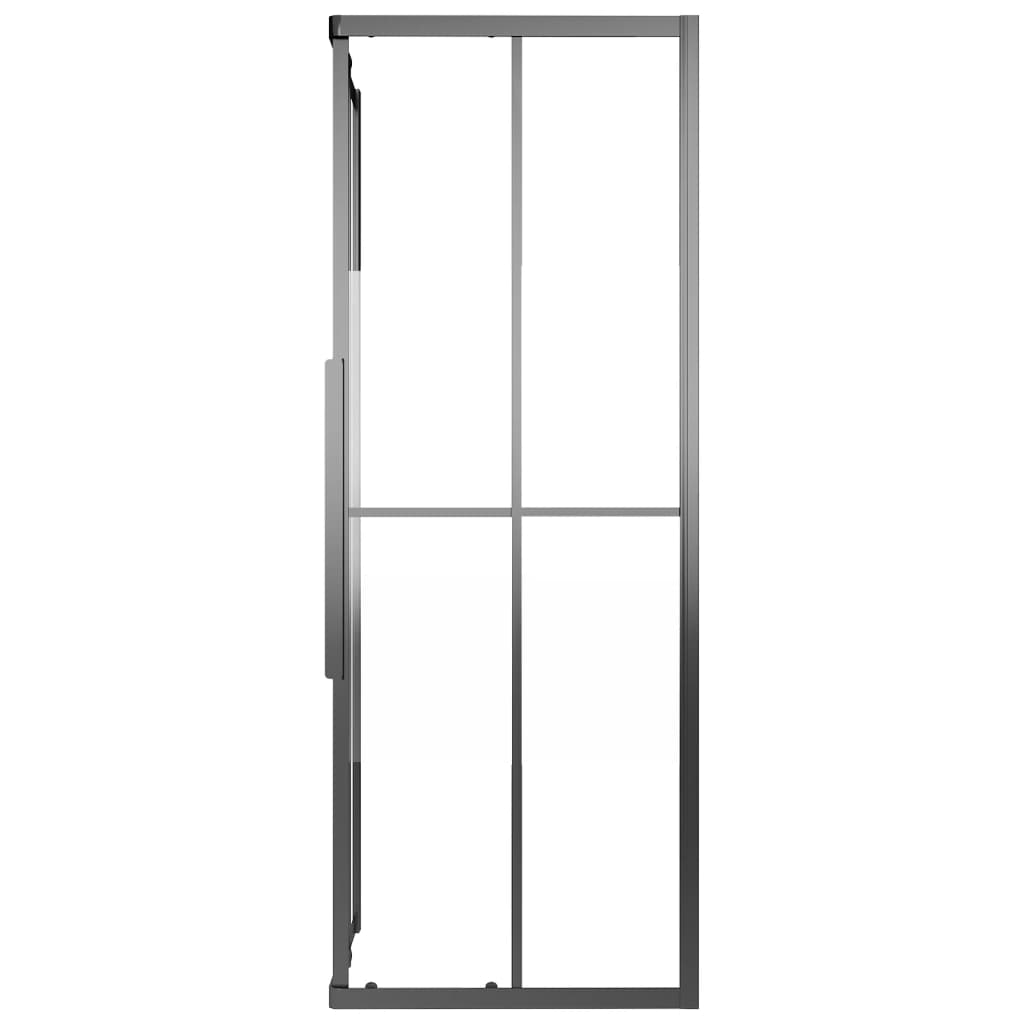 Cabina Doccia ESG Semi Smerigliato 90x70x180 cm Nera 151854