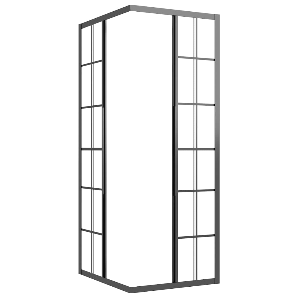 Cabina Doccia ESG Smerigliato 90x70x180 cm Nera 151862