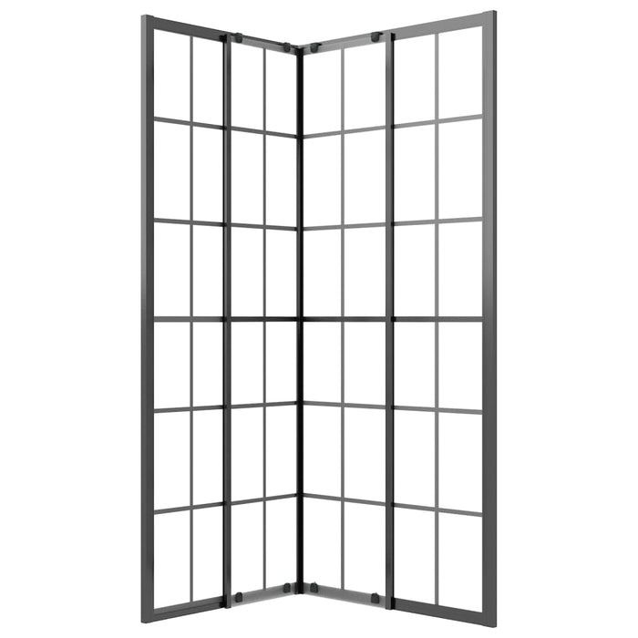 Cabina Doccia ESG Smerigliato 90x70x180 cm Nera 151862