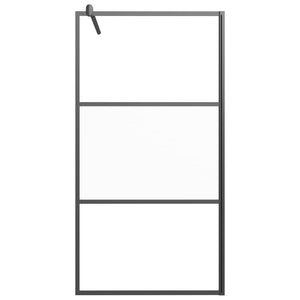 Parete Doccia Walk in 100x195cm Vetro Semi Smerigliato ESG Nero 151874