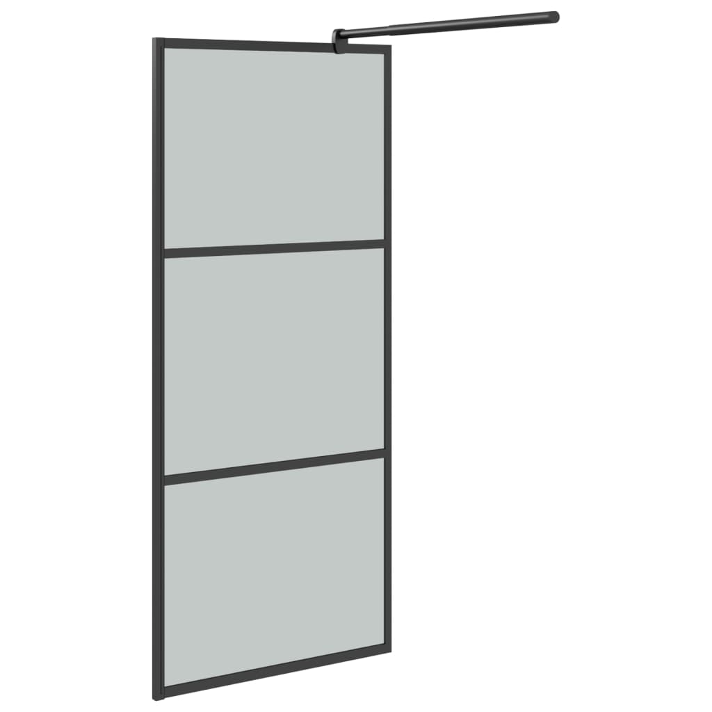 Parete Doccia Walk in 80x195 cm in Vetro Scuro ESG Nero cod mxl 51216