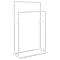Portasciugamani Autoportante Bianco 48x24x78,5 cm in Ferro 343088