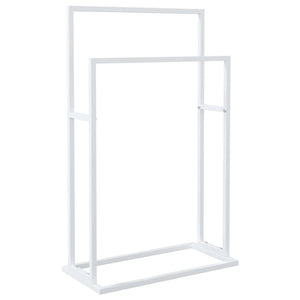 Portasciugamani Autoportante Bianco 48x24x78,5 cm in Ferro 343088