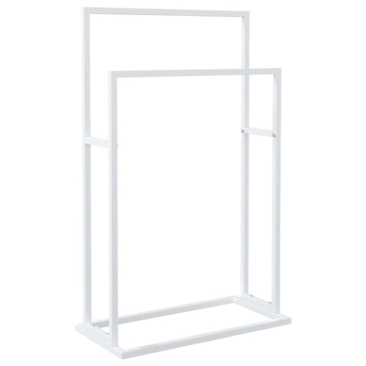 Portasciugamani Autoportante Bianco 48x24x78,5 cm in Ferro 343088