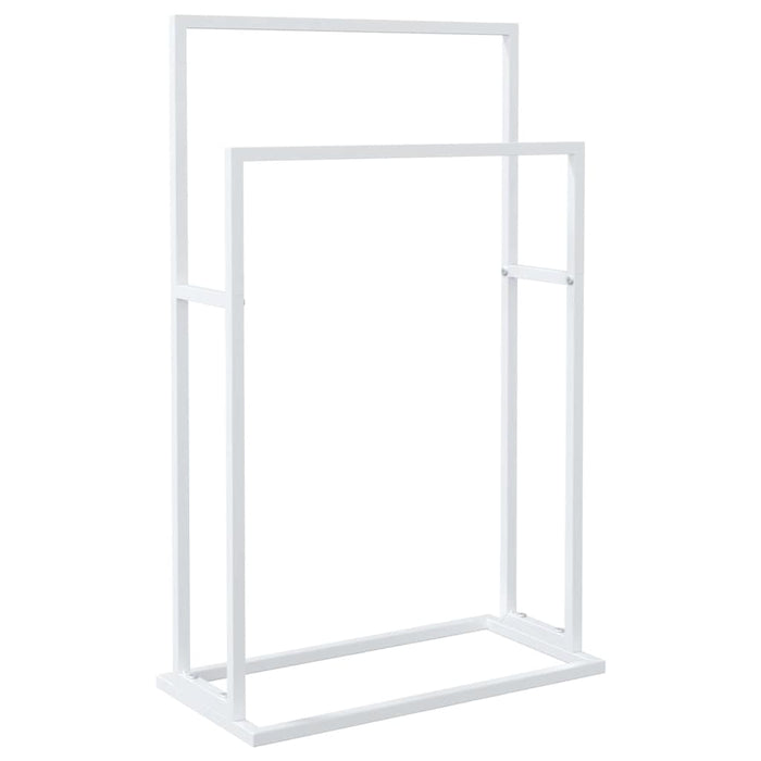 Portasciugamani Autoportante Bianco 48x24x78,5 cm in Ferro 343088