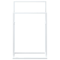 Portasciugamani Autoportante Bianco 48x24x78,5 cm in Ferro 343088