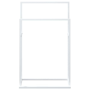 Portasciugamani Autoportante Bianco 48x24x78,5 cm in Ferro 343088