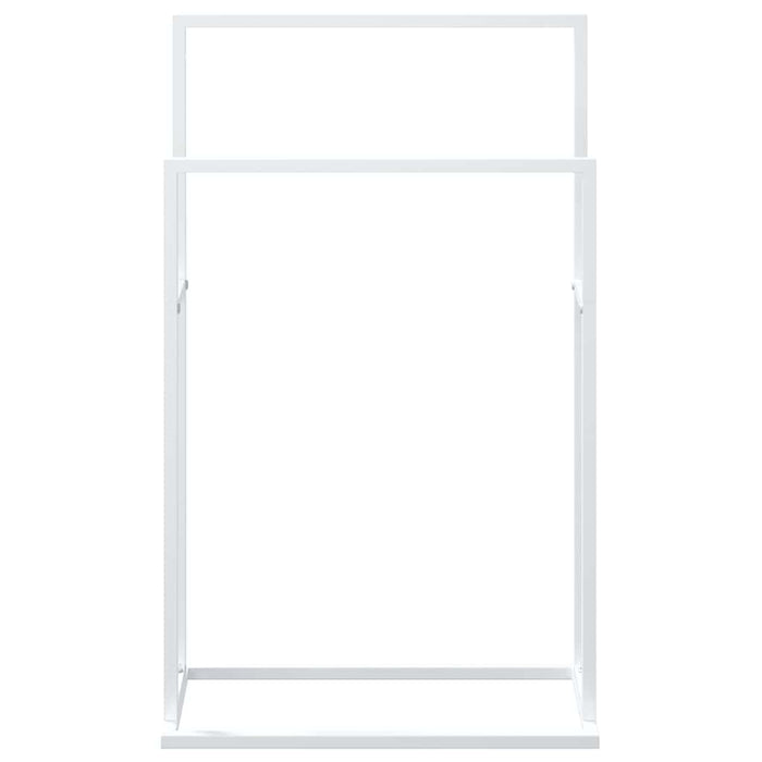 Portasciugamani Autoportante Bianco 48x24x78,5 cm in Ferro 343088