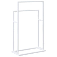 Portasciugamani Autoportante Bianco 48x24x78,5 cm in Ferro 343088