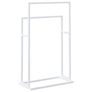 Portasciugamani Autoportante Bianco 48x24x78,5 cm in Ferro 343088