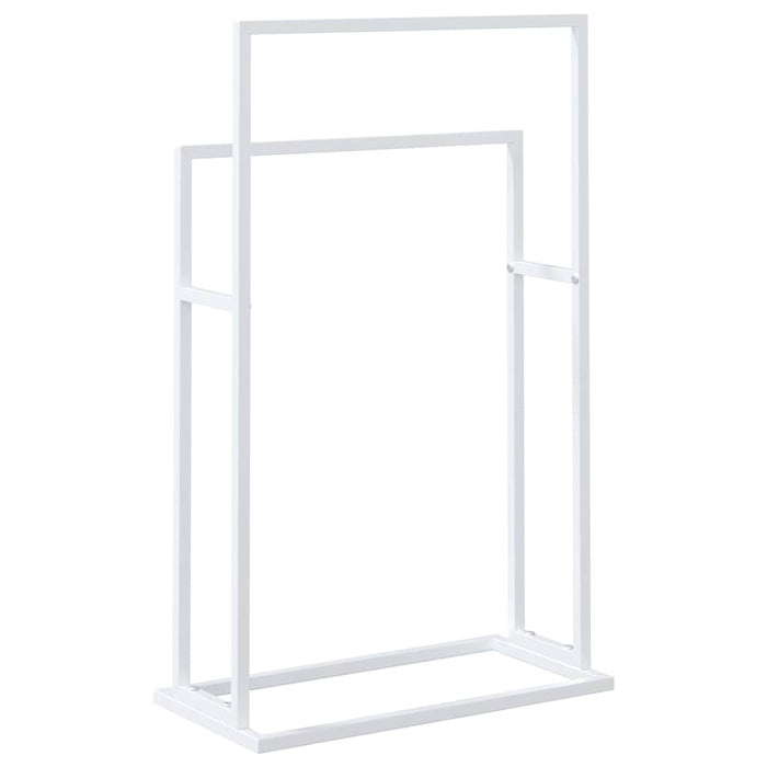 Portasciugamani Autoportante Bianco 48x24x78,5 cm in Ferro 343088