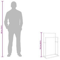 Portasciugamani Autoportante Bianco 48x24x78,5 cm in Ferro 343088