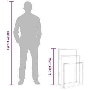 Portasciugamani da Pavimento Nero 48x24x79cm in Ferro 343090