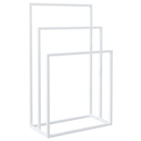 Portasciugamani da Pavimento Bianco 48x24x79cm in Ferro 343091