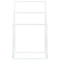 Porta asciugamani da terra 48 x 24 x 79 cm ferro bianco 02_0005490