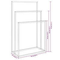 Portasciugamani da Pavimento Bianco 48x24x79cm in Ferro 343091
