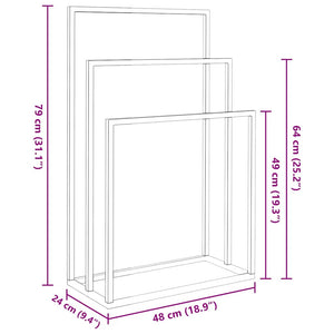 Portasciugamani da Pavimento Bianco 48x24x79cm in Ferro 343091