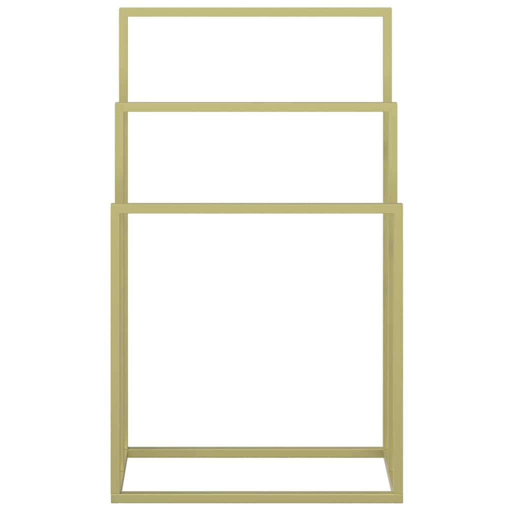 Portasciugamani da Pavimento Oro 48x24x79cm in Ferro 343092