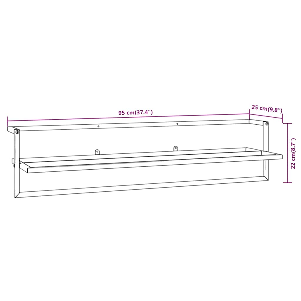 Portasciugamani Bianco 95x25x22 cm in Ferro 343093