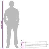 Portasciugamani Bianco 95x25x22 cm in Ferro 343093