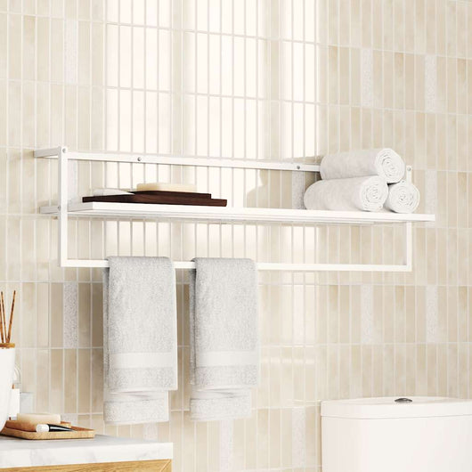 Portasciugamani Bianco 95x25x22 cm in Ferro 343093