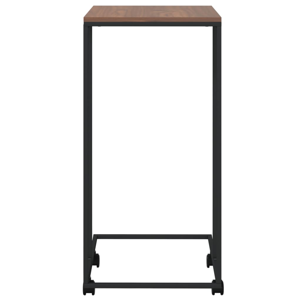 Tavolino con Ruote Nero 40x30x63,5cm in Legno Ingegnerizzato 343096