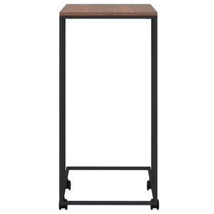 Tavolino con Ruote Nero 40x30x63,5cm in Legno Ingegnerizzato 343096
