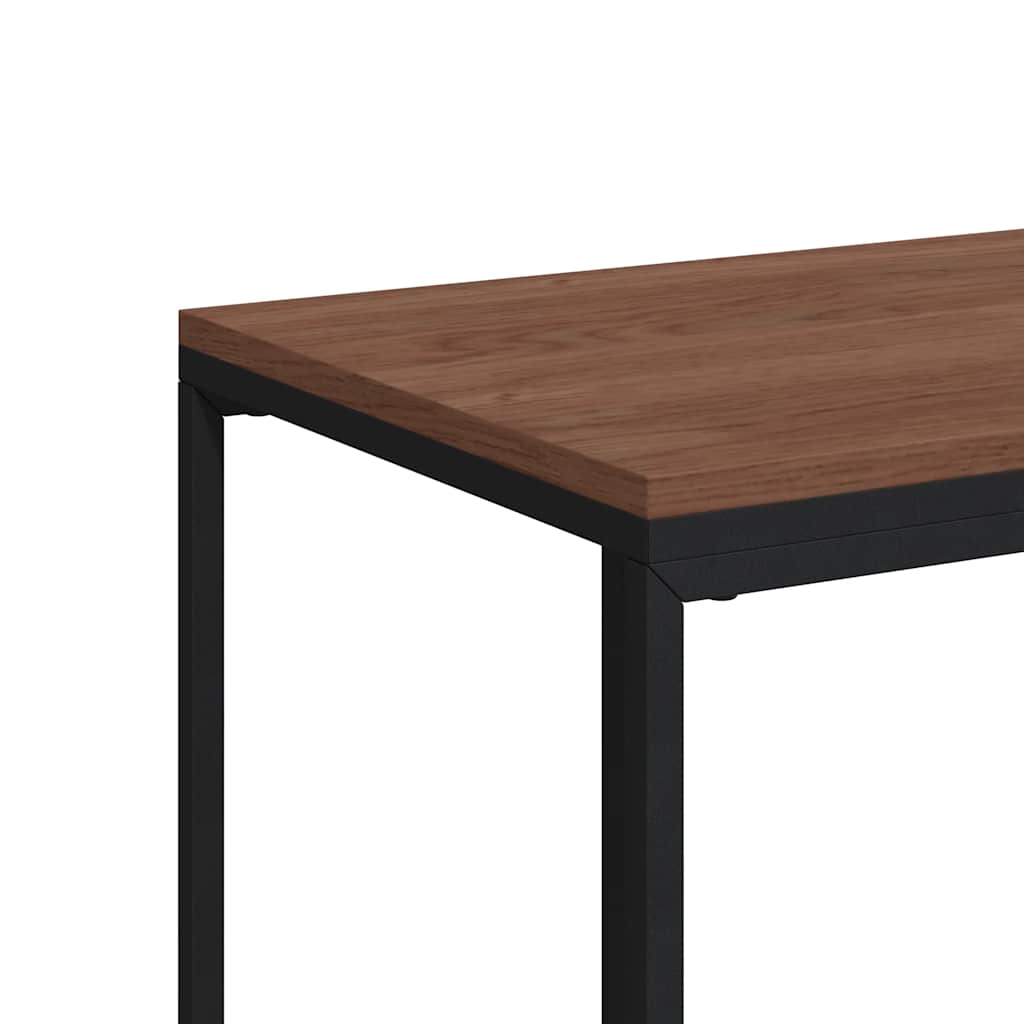 Tavolino con Ruote Nero 40x30x63,5cm in Legno Ingegnerizzato 343096