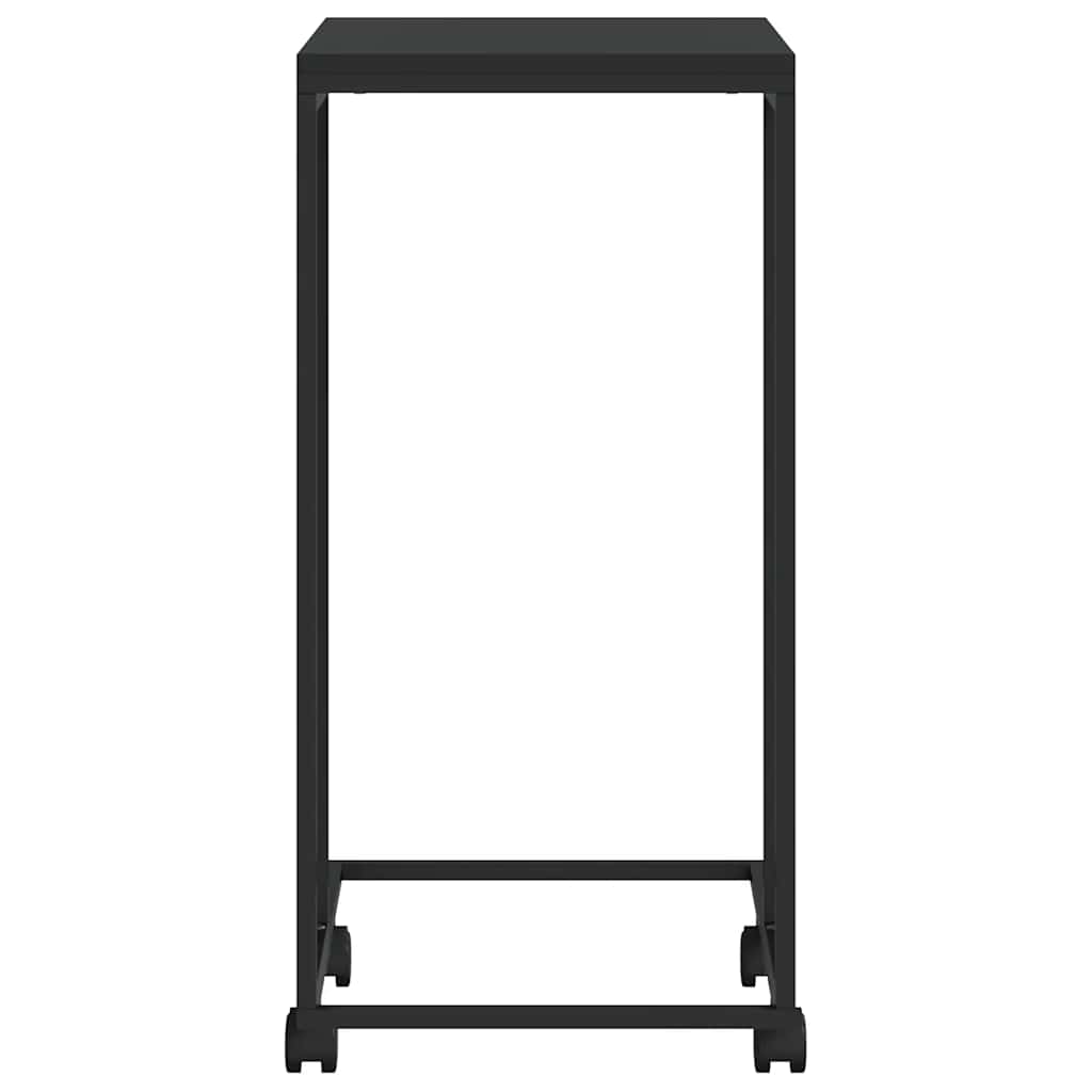 Tavolino con Ruote Nero 40x30x63,5cm in Legno Ingegnerizzato 343097