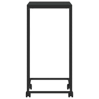 Tavolino con Ruote Nero 40x30x63,5cm in Legno Ingegnerizzato 343097