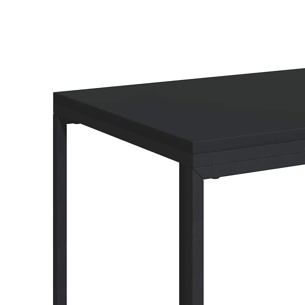 Tavolino con Ruote Nero 40x30x63,5cm in Legno Ingegnerizzato 343097