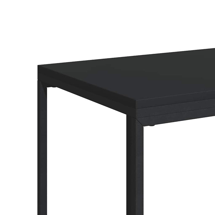 Tavolino con Ruote Nero 40x30x63,5cm in Legno Ingegnerizzato 343097