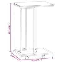 Tavolino con Ruote Bianco 40x30x63,5cm in Legno Ingegnerizzato cod mxl 63756