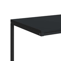Tavolino con Ruote Nero 55x35x70 cm in Legno Multistrato 343101