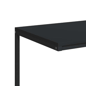 Tavolino con Ruote Nero 55x35x70 cm in Legno Multistrato 343101