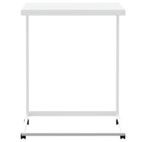 Tavolino con Ruote Bianco 55x35x70 cm in Legno Multistrato 343103